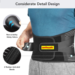SANITAYAKI Medical Lumbar Support Brace - Double Pull Breathable Back Belt for Sciatica, Herniated Disc, Work Safety & Sports Protection (S-XXL)