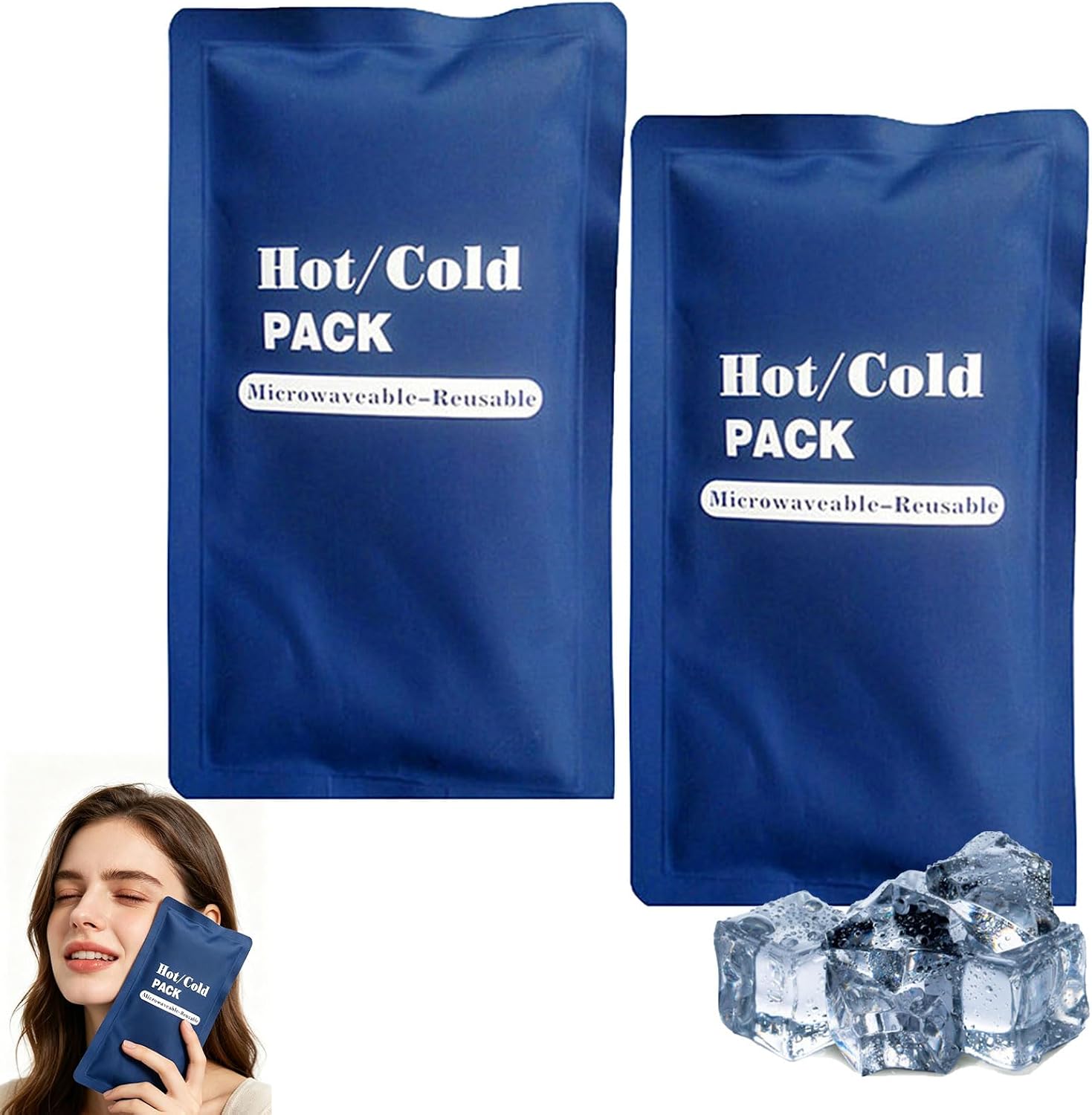 Set 2 Comprese cu Gel Cald și Rece Reutilizabile - imagine 8