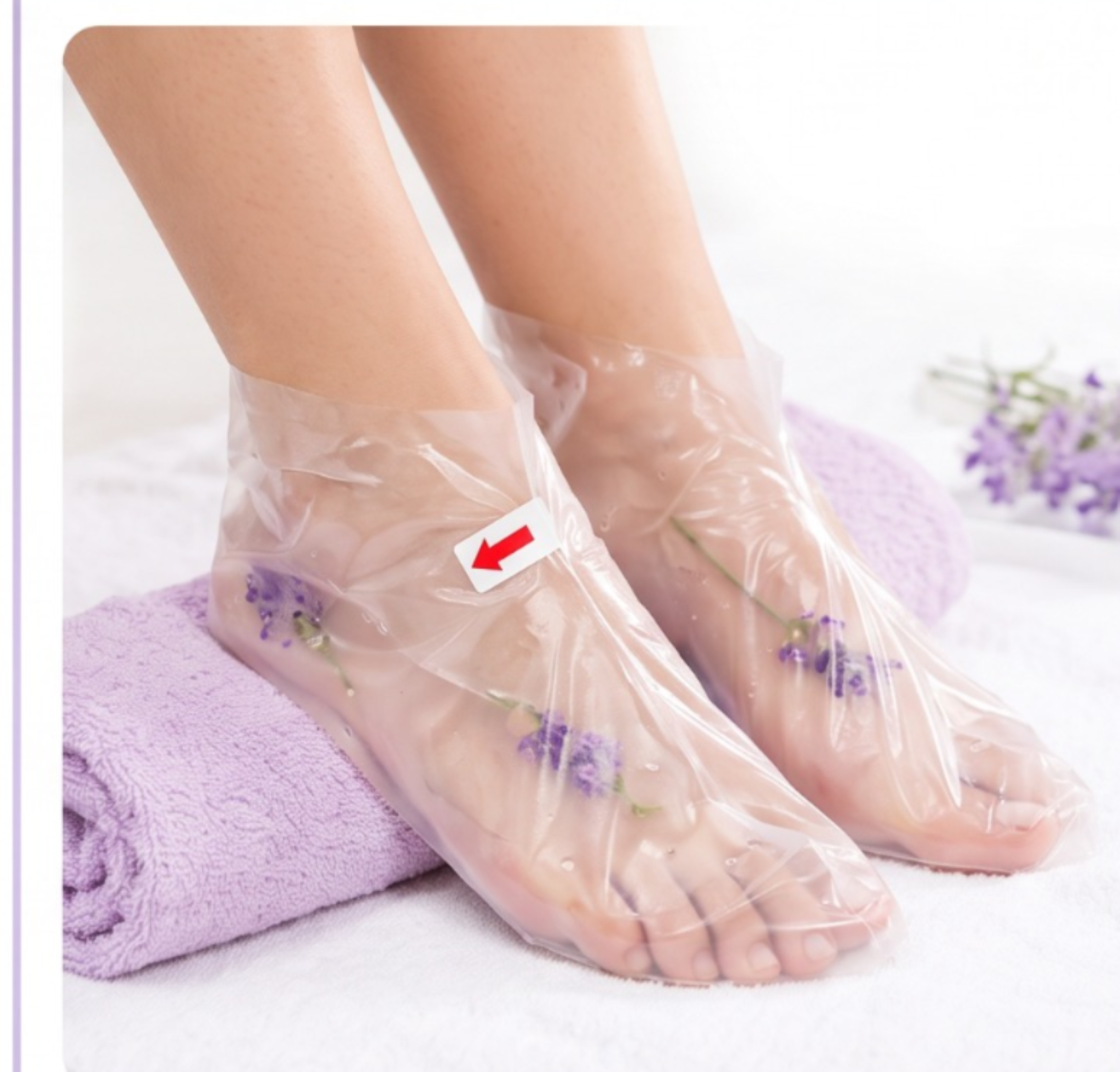 Mască Exfoliantă pentru Picioare cu Lavandă – 2 Perechi | Pentru Tălpi Catifelate și Îngrijite - imagine 5