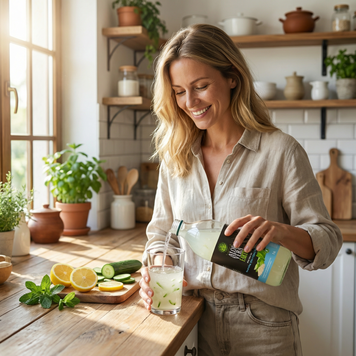 Băutură cu Aloe Vera și Bucăți de Aloe - imagine 4