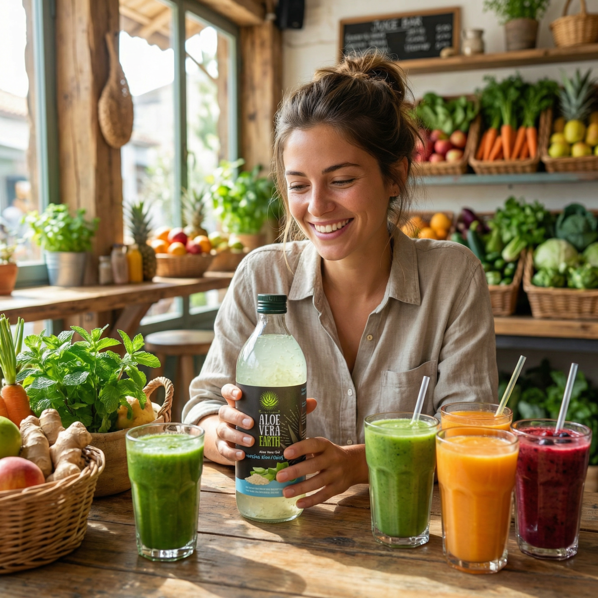 Băutură cu Aloe Vera și Bucăți de Aloe - imagine 3