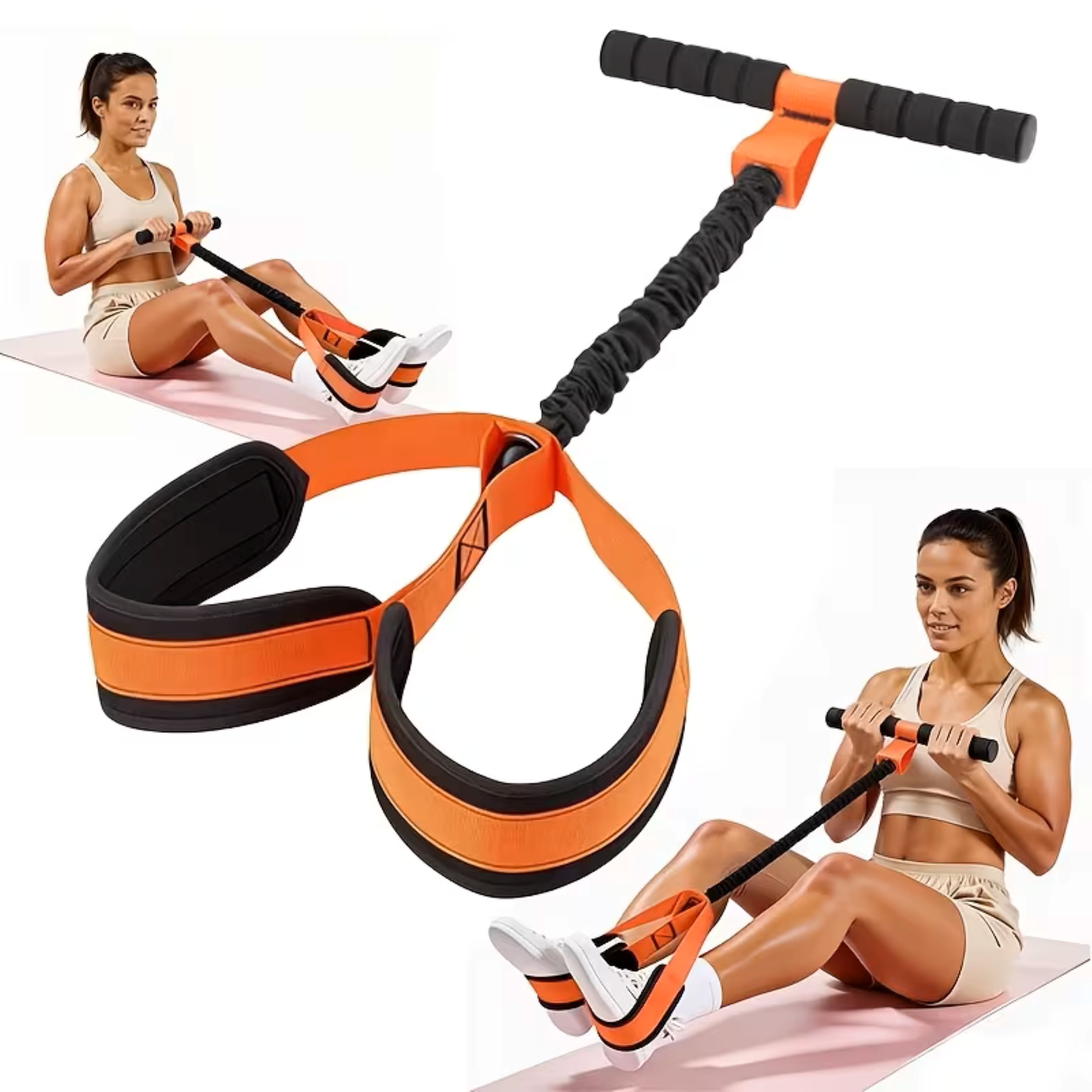 Bandă Elastică Multifuncțională cu Pedale și Mânere - imagine 5