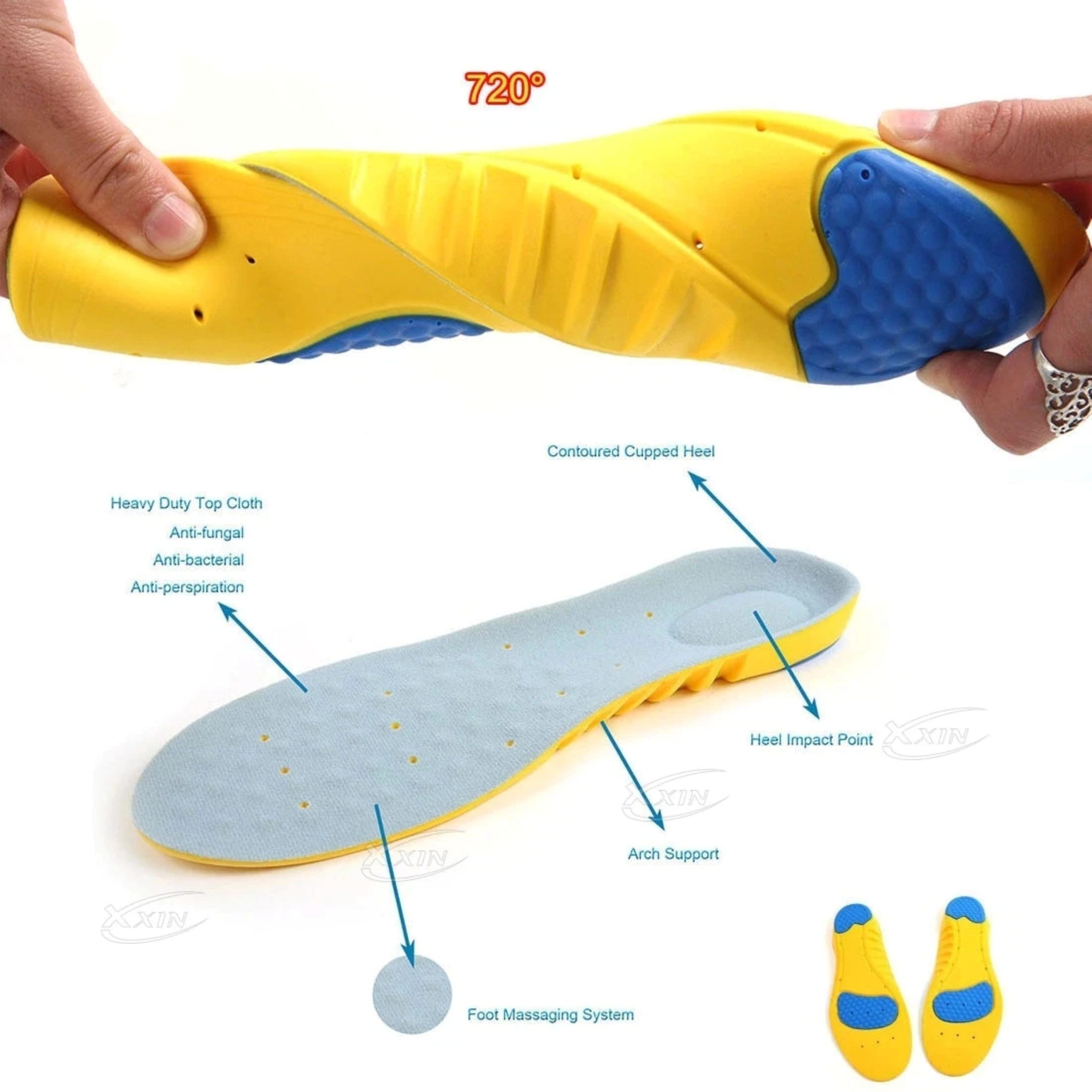 Tălpi Sport din Gel cu Suport pentru Arcadă – S/M/L - imagine 4